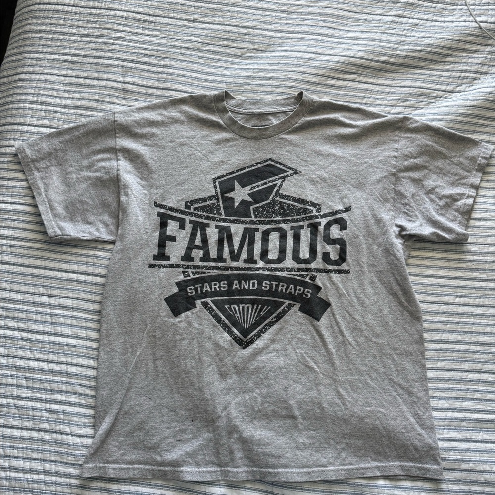Gray Famous Stars and Straps T-Shirt